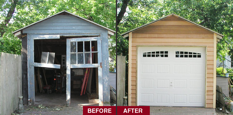 before-after a visit from Threshold Door Services, LLC